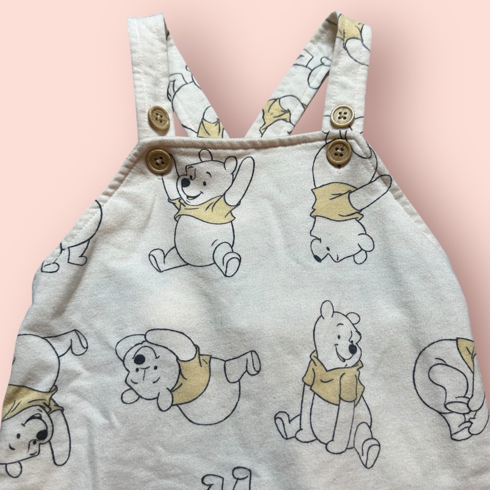 Disney Baby Cream Color Winnie The Pooh Overalls - Picture 4 of 8